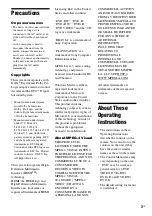 Preview for 3 page of Sony DAV-DZ340 Operating Instructions Manual