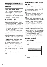 Preview for 62 page of Sony DAV-DZ531W Operating Instructions Manual