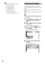 Предварительный просмотр 82 страницы Sony DAV-DZ531W Operating Instructions Manual