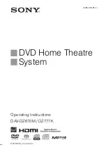 Sony DAV-DZ670M Operating Instructions Manual предпросмотр