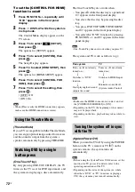 Предварительный просмотр 72 страницы Sony DAV-DZ670M Operating Instructions Manual