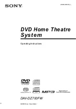 Sony DAV-DZ700FW Operating Instructions Manual preview