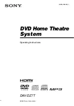 Sony DAV-DZ7T Operating Instructions Manual preview