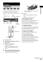 Preview for 21 page of Sony DAV-EA20 Operating Instructions Manual