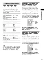 Preview for 41 page of Sony DAV-EA20 Operating Instructions Manual