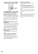 Preview for 42 page of Sony DAV-EA20 Operating Instructions Manual