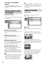 Preview for 74 page of Sony DAV-F200 Operating Instructions Manual