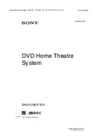 Preview for 1 page of Sony DAV-F300 User Manual