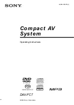 Sony DAV-FC7 - Dvd Dream System Operating Instructions Manual preview