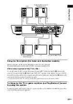 Предварительный просмотр 21 страницы Sony DAV-FC7 - Dvd Dream System Operating Instructions Manual