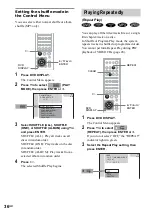 Предварительный просмотр 36 страницы Sony DAV-FC7 - Dvd Dream System Operating Instructions Manual