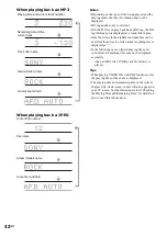 Предварительный просмотр 42 страницы Sony DAV-FC7 - Dvd Dream System Operating Instructions Manual