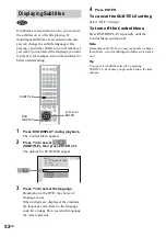 Предварительный просмотр 52 страницы Sony DAV-FC7 - Dvd Dream System Operating Instructions Manual