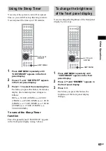 Предварительный просмотр 63 страницы Sony DAV-FC7 - Dvd Dream System Operating Instructions Manual