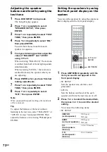 Предварительный просмотр 72 страницы Sony DAV-FC7 - Dvd Dream System Operating Instructions Manual