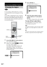 Предварительный просмотр 52 страницы Sony DAV-FC9 - Dvd Dream System Operating Instructions Manual