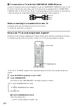 Предварительный просмотр 22 страницы Sony DAV-FX10 - Dvd Dream System Operating Instructions Manual