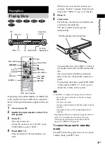 Предварительный просмотр 31 страницы Sony DAV-FX10 - Dvd Dream System Operating Instructions Manual