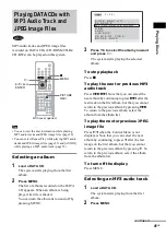 Предварительный просмотр 41 страницы Sony DAV-FX10 - Dvd Dream System Operating Instructions Manual