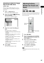 Предварительный просмотр 45 страницы Sony DAV-FX10 - Dvd Dream System Operating Instructions Manual