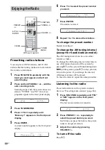 Предварительный просмотр 68 страницы Sony DAV-FX10 - Dvd Dream System Operating Instructions Manual