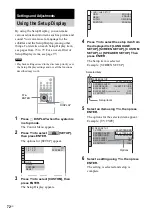 Предварительный просмотр 72 страницы Sony DAV-FX10 - Dvd Dream System Operating Instructions Manual