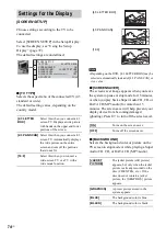 Предварительный просмотр 74 страницы Sony DAV-FX10 - Dvd Dream System Operating Instructions Manual