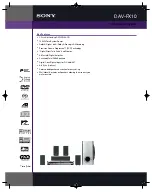 Sony DAV-FX10 - Dvd Dream System Specifications preview