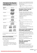 Предварительный просмотр 7 страницы Sony DAV-FX1000W Operating Instructions Manual