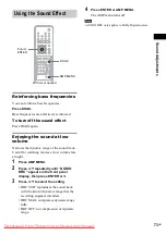 Preview for 73 page of Sony DAV-FX1000W Operating Instructions Manual