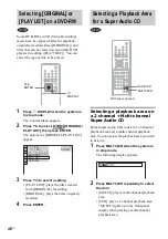 Предварительный просмотр 46 страницы Sony DAV-FX100W - Wireless Dvd Dream System Operating Instructions Manual