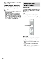 Preview for 34 page of Sony DAV-FX500 - Dvd Dream System Operating Instructions Manual