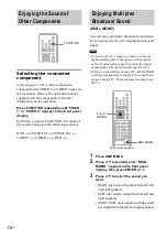 Предварительный просмотр 72 страницы Sony DAV-FX80 - Dvd Dream System Operating Instructions Manual