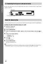 Preview for 20 page of Sony DAV-HDX274 - Bravia Theater System Operating Instructions Manual