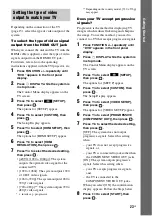 Preview for 23 page of Sony DAV-HDX274 - Bravia Theater System Operating Instructions Manual