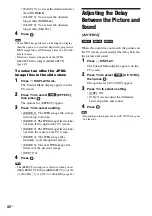 Preview for 42 page of Sony DAV-HDX274 - Bravia Theater System Operating Instructions Manual