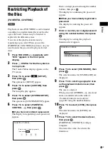 Preview for 43 page of Sony DAV-HDX274 - Bravia Theater System Operating Instructions Manual