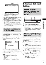 Preview for 65 page of Sony DAV-HDX274 - Bravia Theater System Operating Instructions Manual