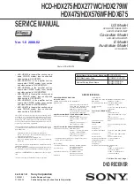 Предварительный просмотр 2 страницы Sony DAV-HDX277WC - Bravia Theater System Service Manual