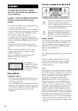 Preview for 2 page of Sony DAV-HDX287 Operating Instructions Manual