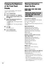 Preview for 72 page of Sony DAV-HDX287 Operating Instructions Manual