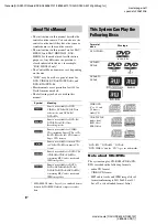 Preview for 6 page of Sony DAV-HDX500/I - Dvd Home Theater System Operating Instructions Manual