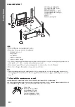 Preview for 22 page of Sony DAV HDX678WF - BRAVIA 5.1 Channel 1000W DVD Home Theater System Operating Instructions Manual