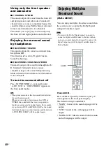 Предварительный просмотр 40 страницы Sony DAV-HDX900W Operating Manual