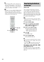 Предварительный просмотр 72 страницы Sony DAV-HDX900W Operating Manual