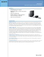 Sony DAV-IS10 Specifications preview