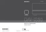 Предварительный просмотр 1 страницы Sony DAV IS50 - Bravia Theater Home System Operating Instructions Manual