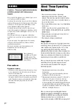 Preview for 2 page of Sony DAV-JZ8888K Operating Instructions Manual