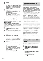 Preview for 72 page of Sony DAV-JZ8888K Operating Instructions Manual