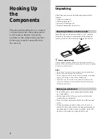 Preview for 4 page of Sony DAV-L7100 - Micro Satellite System Operating Instructions Manual